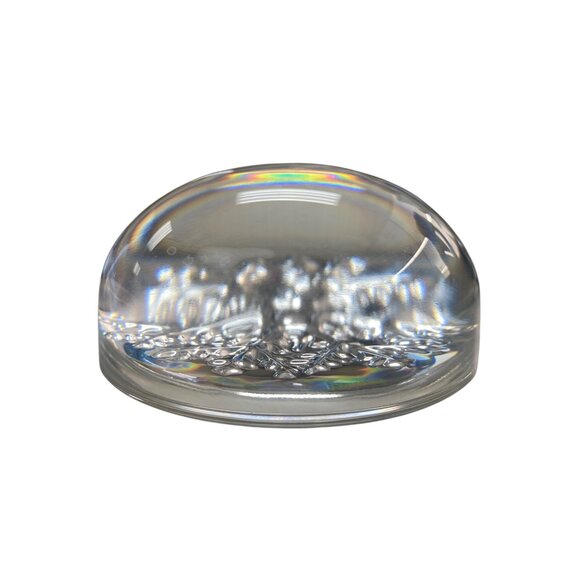 Avon Crystal Snowflake Paperweight Clear Lead Crystal Genuine 24% Bleikristall R - Picture 5 of 7